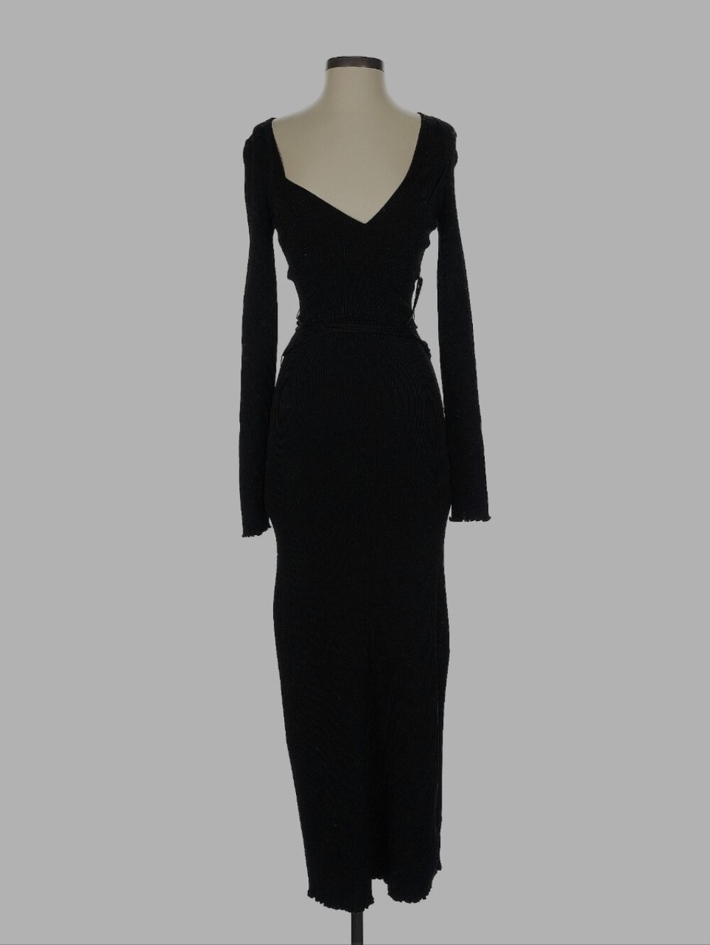 Altuzarra Black Long Sleeve Midi DressB